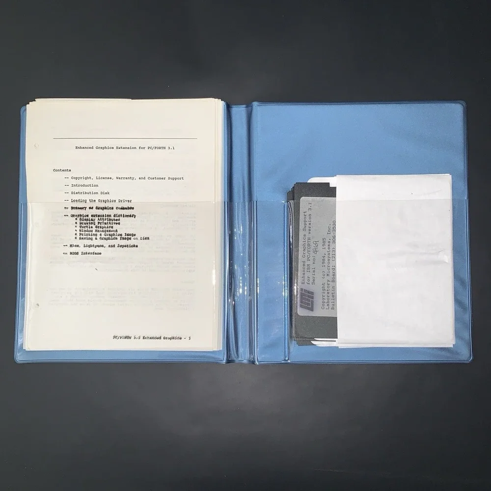 Vtg 1984 LMI IBM PC/Forth v3.1 OS Forth Dimensions Magazines, Diskettes & Manual